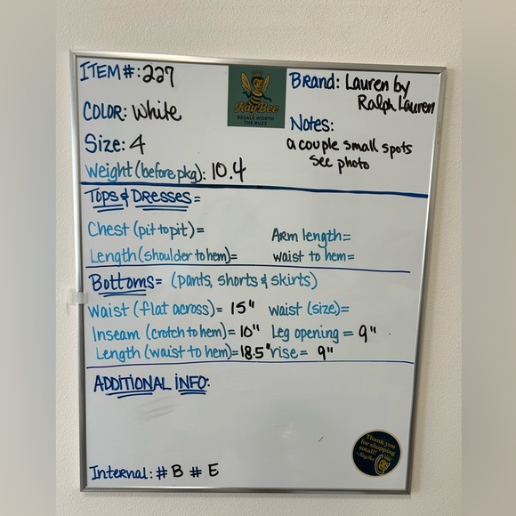 Lauren Ralph Lauren White Bermuda Shorts Size 4 Cotton Blend - Picture 5 of 6
